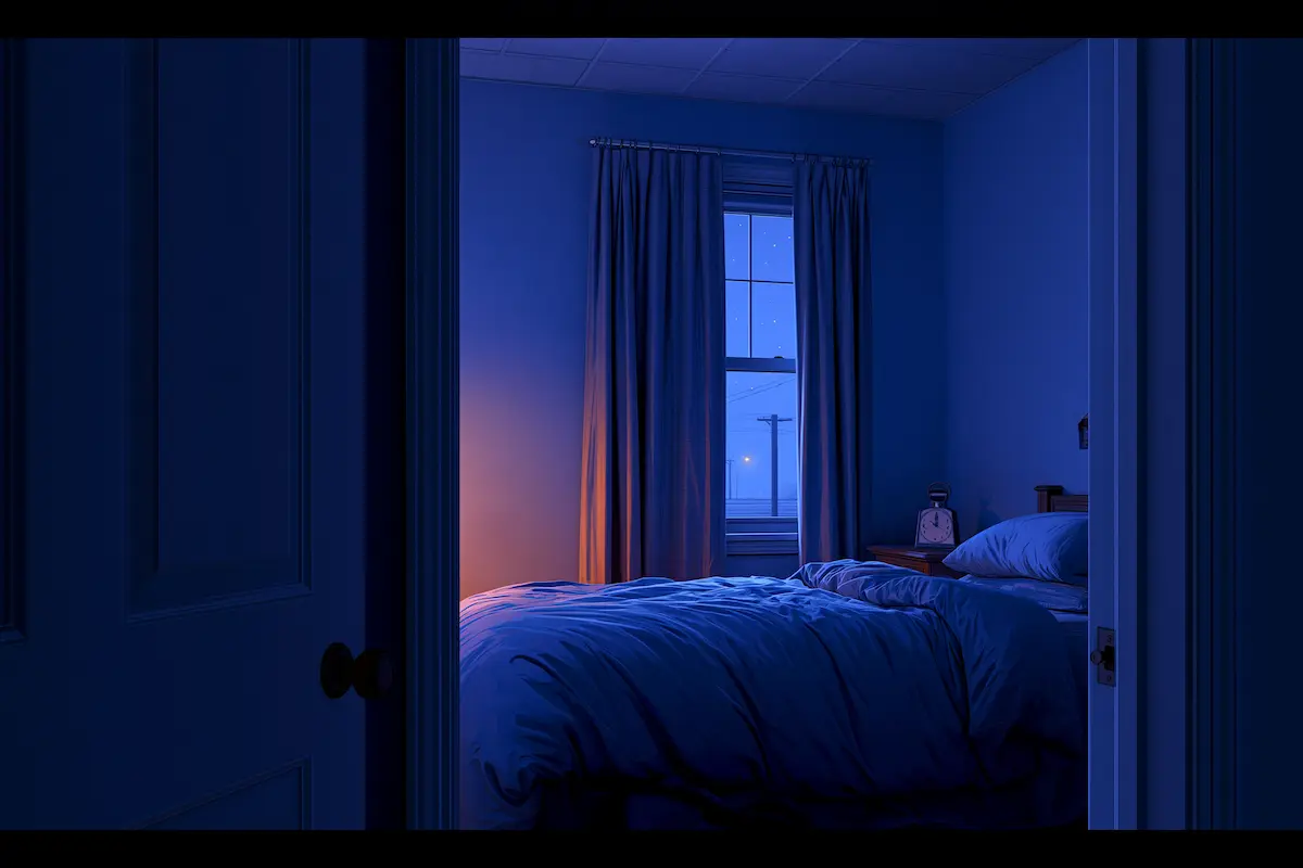 A dark bedroom with a bedside clock showing just after three, the hour everyone means when they ask why do I wake up at 3am